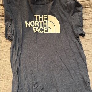 The North Face Charcoal Tee with Cream Logo